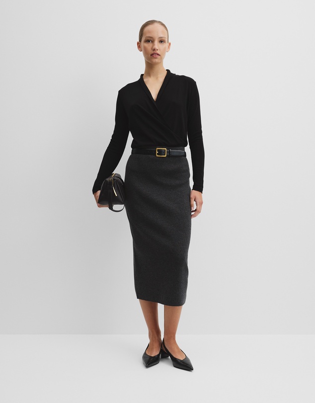 Country Road - Compact Wool Knit Skirt