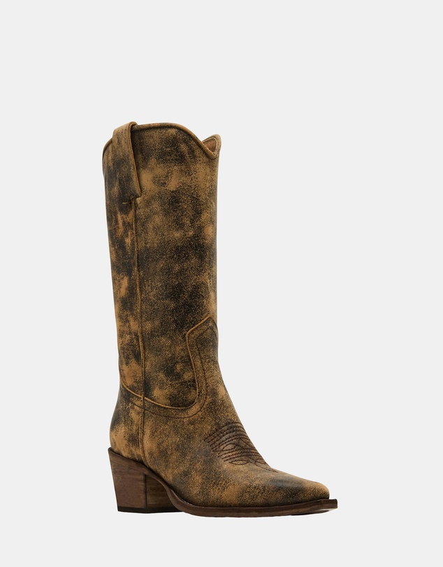 Steve Madden - Albany Brown Distressed Boots