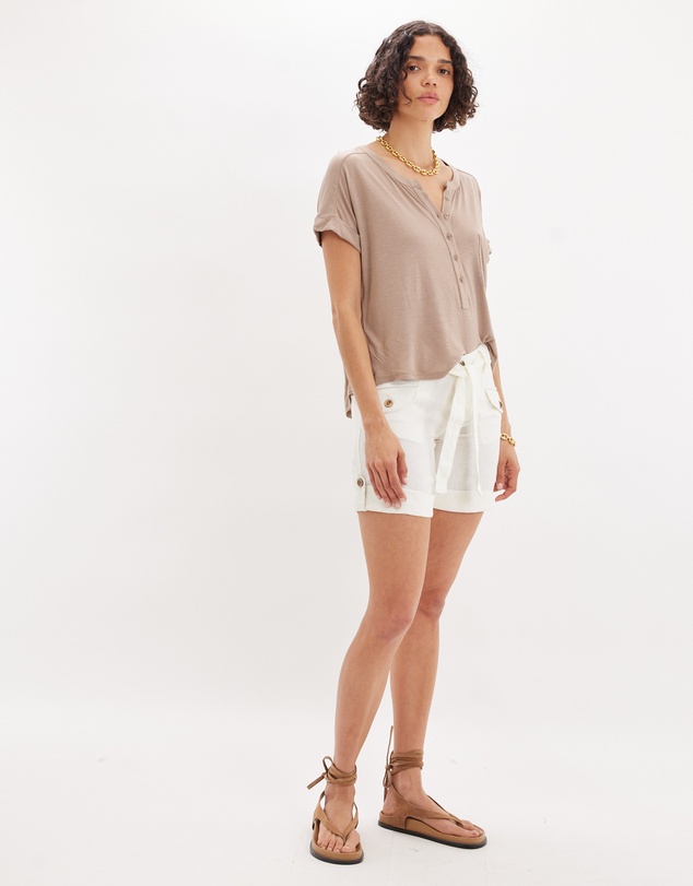 Amelius - Enid Three Quarter Button Tee