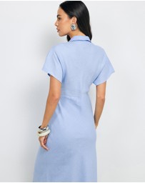 AERE - Evelina Linen Midi Dress