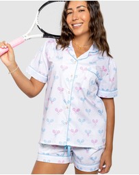 Sant And Abel - Women's Tennis Bows Short PJ Set