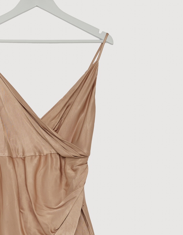 Revibe - Repaired Shona Joy La Lune Cross Draped Maxi Dress - AU 8