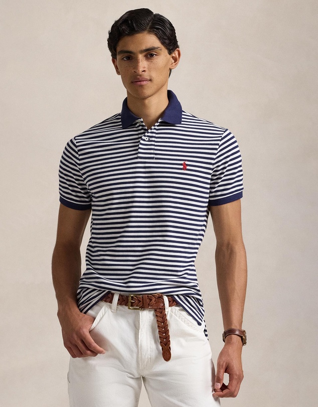 Polo Ralph Lauren - Custom Slim Fit Striped Mesh Polo Shirt