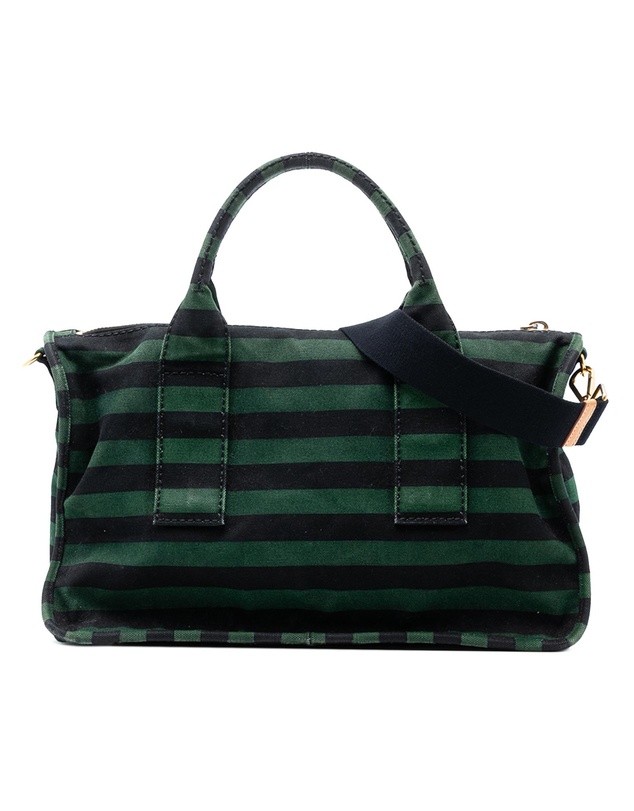 Pre-Loved by Azura Reborn - Pre-Loved Canvas Canapa Righe Striped Satchel