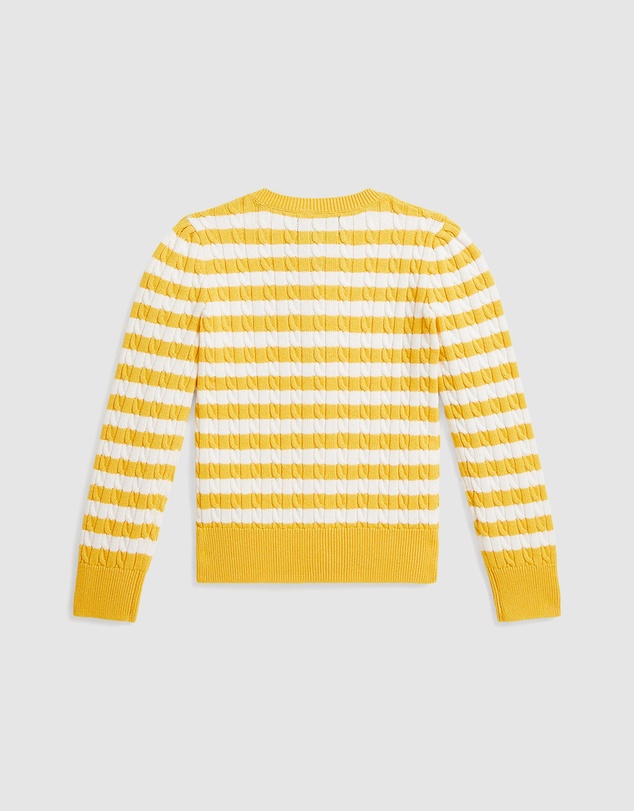 Polo Ralph Lauren - Striped Mini-Cable Cotton Cardigan - Kids
