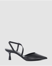 Dune London - Citrus - Black Leather