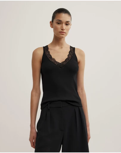 Witchery - Lace Rib Tank Top