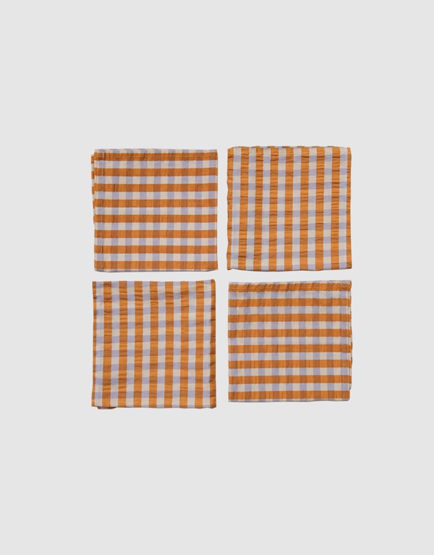 Mosey Me - Mango Seersucker Napkin Set