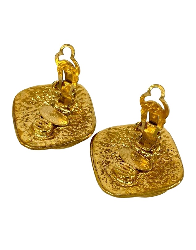 Pre-Loved by Azura Reborn - Pre-Loved CC Gold Plated Diamond Clip On Earrings
