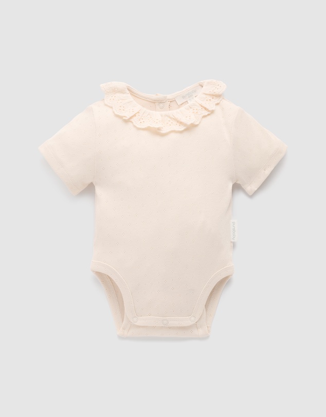 Purebaby - Pointelle Bodysuit-Kids-Babies