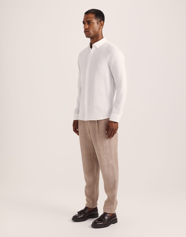 SABA - Anderson Long Sleeve Classic Linen Shirt