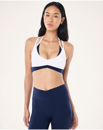 White & Dark Navy