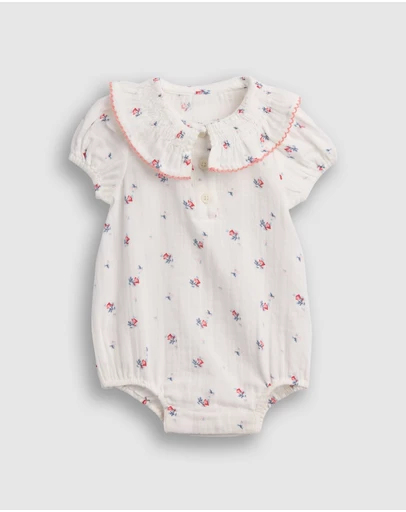 GAP - SS Smocked Gauze Bodysuit - Babies