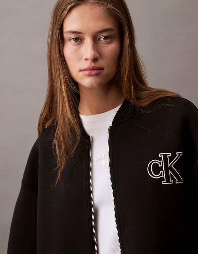 Calvin Klein Jeans - Smooth Cropped Relaxed Bomber Jacket