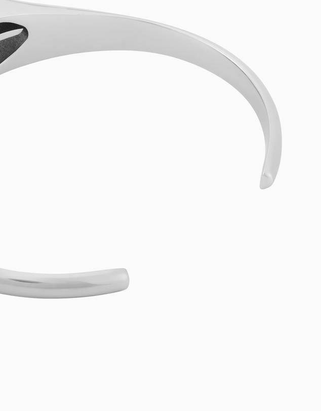Diesel - Oval D Logo Silver Tone Bracelet