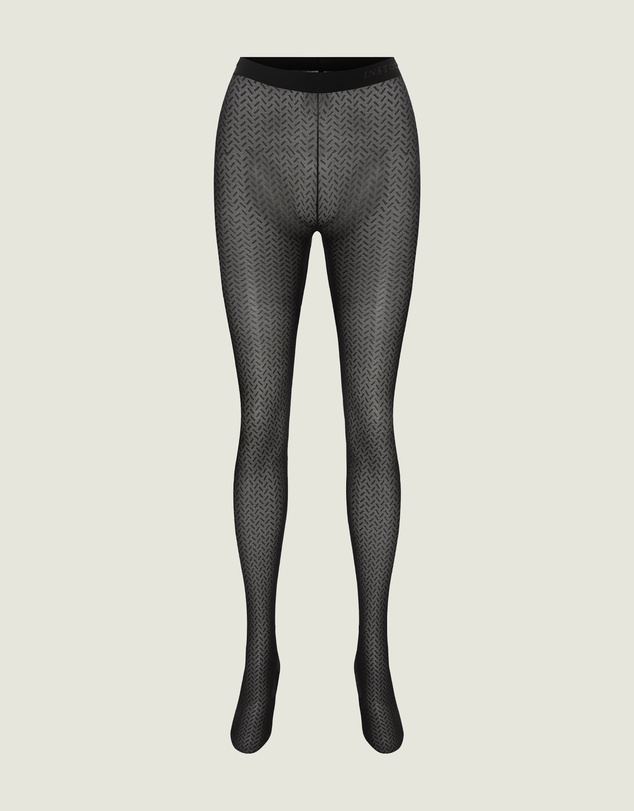 INSTOCK - Energy — 50 Denier Sheer Black Micromesh Patterned Tight