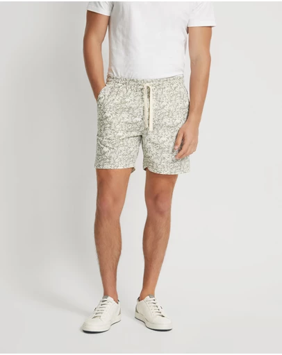Oxford - Toby Linen Cotton Printed Shorts