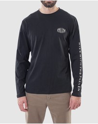 Fallen Footwear - Fallen Footwear Men Tradition Tee Jumper Regular Fit Black/Off-White