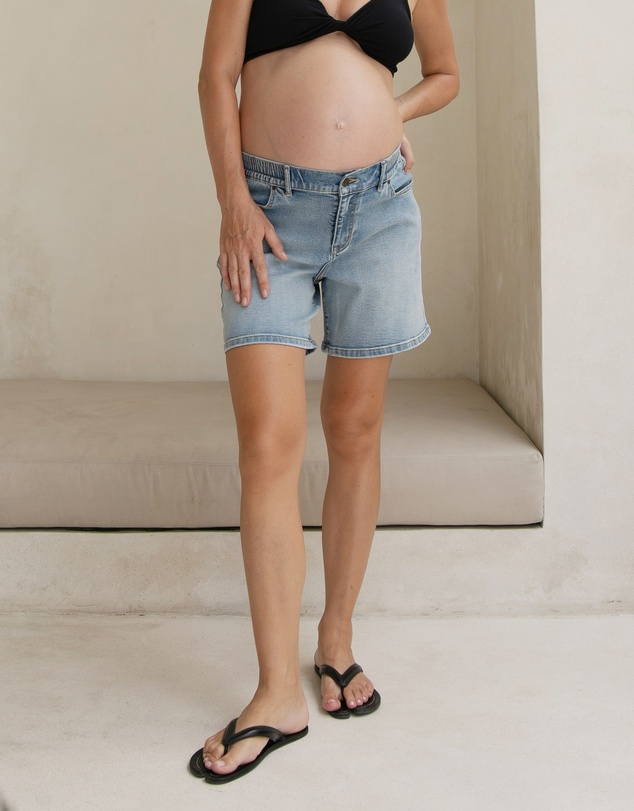Soon Maternity - Relaxed Denim Shorts