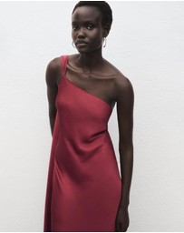 M.N.G - Asymmetrical Satin Dress