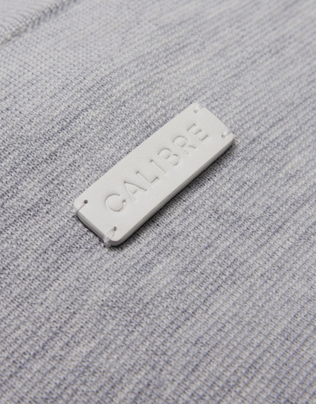 Calibre - Mock Neck Merino Sweater Silver Marle