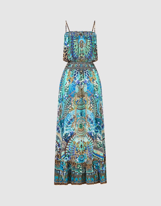 Camilla - Shirred Waist Long Dress