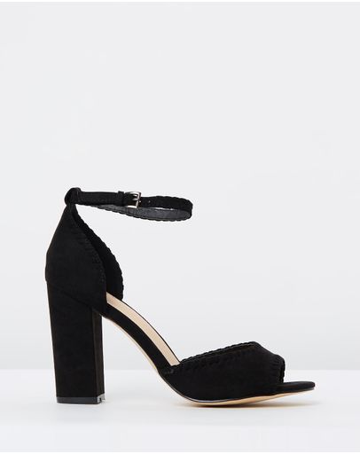 Black Imit Kid Suede
