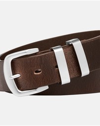 Buckle - Stockman. Australian Made Full Grain Natural Leather Belt. 38mm width.
