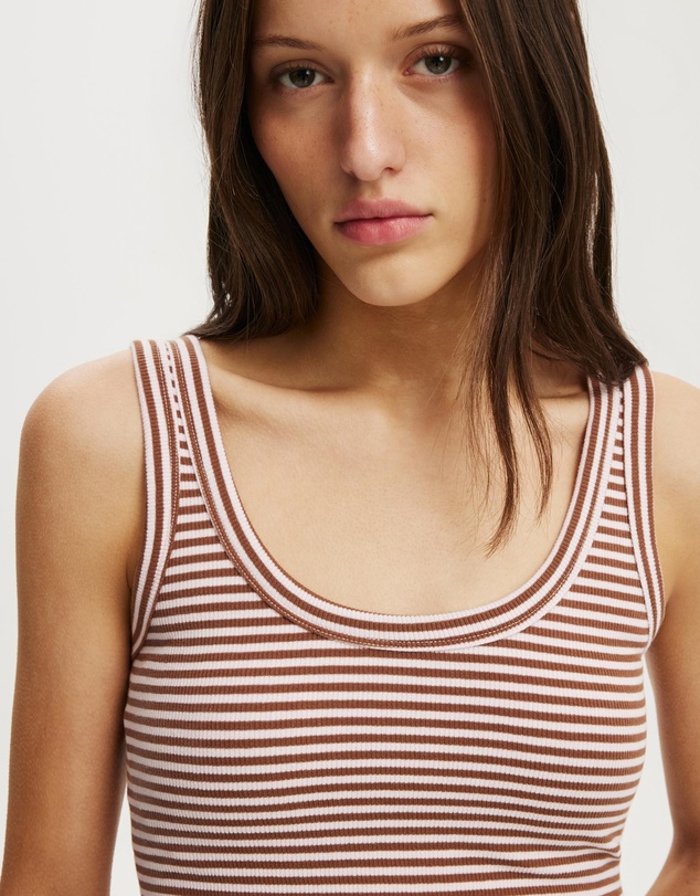 Cotton On - Blake Rib Scoop Tank