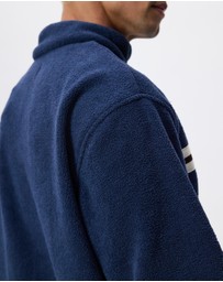 X-Large - Stripe Polar Fleece 1/4 Zip