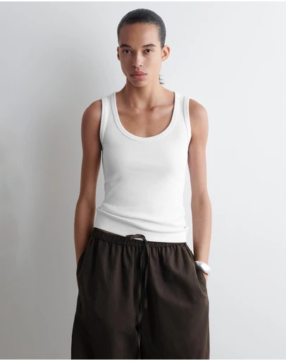 COS - Ribbed Scoop-Neck Tank Top