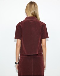 Dazie - Bailey Faux Suede Shirt