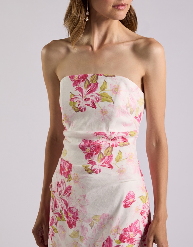 David Lawrence - Argon Strapless Linen Dress