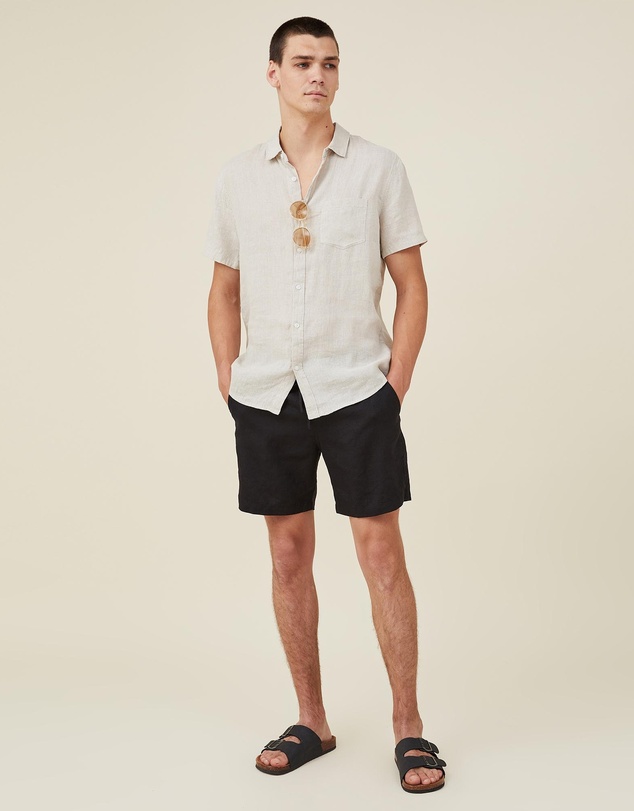 Cotton On - Linen Short Sleeve Shirt