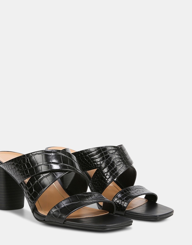 Vionic - Merlot Heeled Sandal - Black Croc