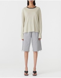 Bassike - Stripe Boyfriend Heritage LS T-Shirt