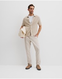 Country Road - Cotton Short Sleeve Textured Knit Shirt
