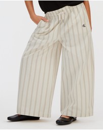 Calvin Klein Jeans - Girls Relaxed Striped Poplin Pants