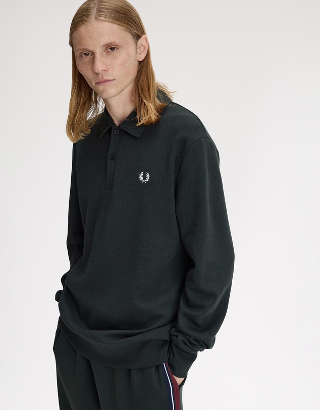 Fred Perry - Pique Collard Sweatshirt