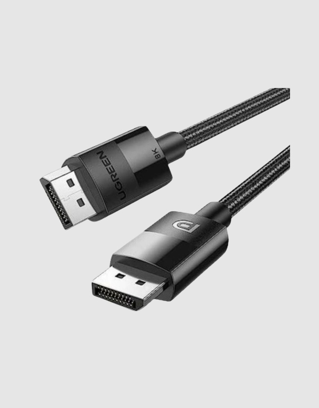 Ugreen - UGREEN DP Male to Male DP1.4 8K Round Cable ABS Shell 1.5m Black