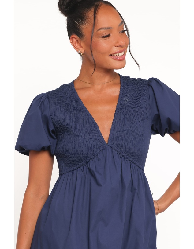 Petal & Pup - Ilyana Short Sleeve Maxi Dress - Navy