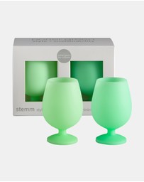 porter green - stemm | silicone unbreakable wine glasses