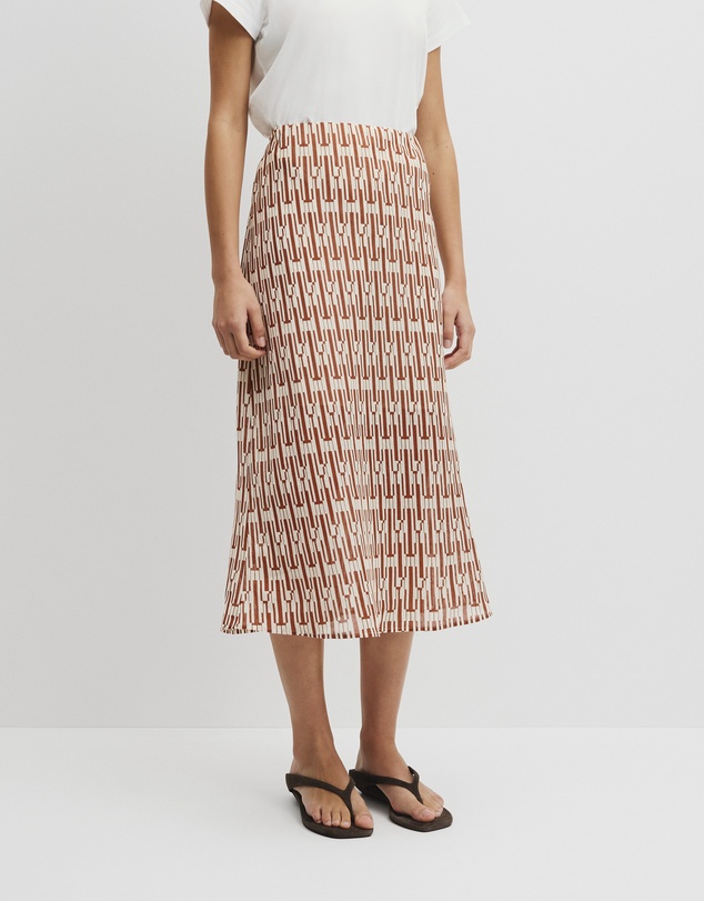 Country Road - Print Bias Midi Skirt