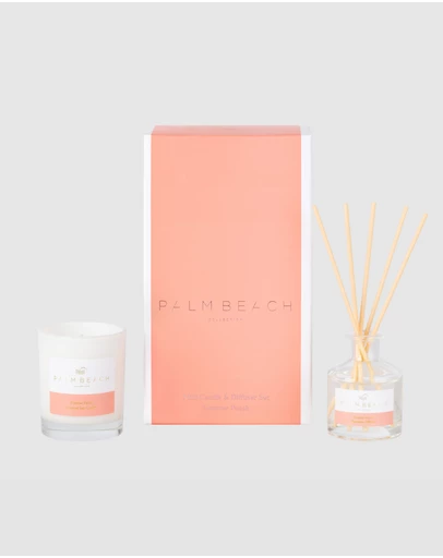 Palm Beach Collection - Summer Peach Mini Candle & Diffuser Gift Pack