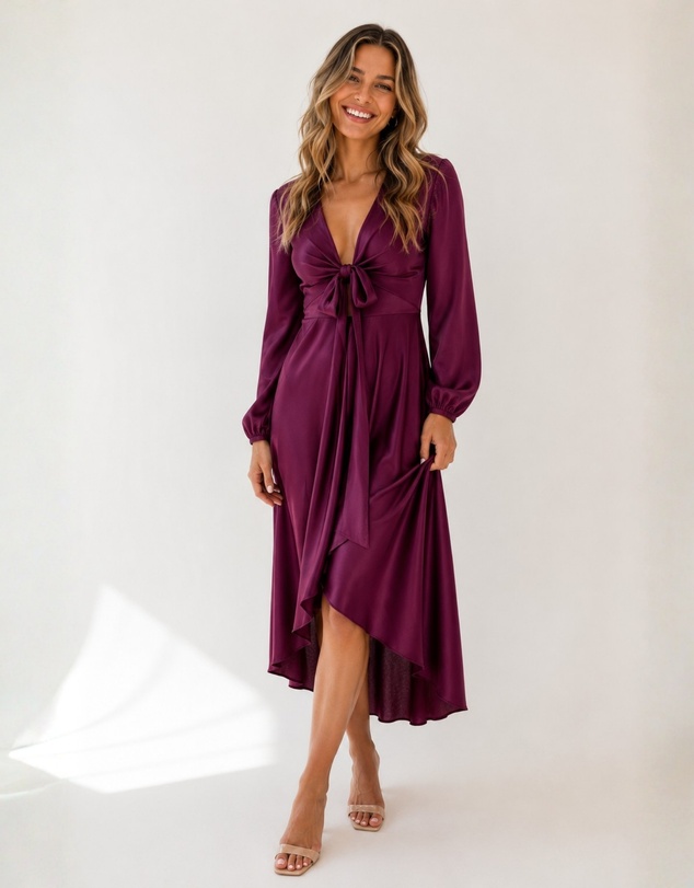 Esther Luxe - Bryleigh Dress - Bordeaux