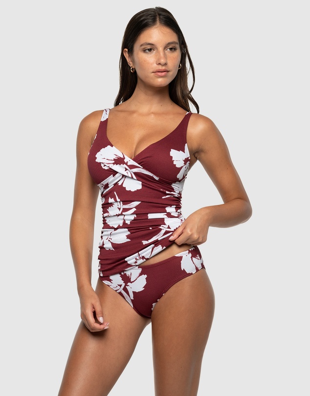 Nip Tuck Swim - Whispering Allure Louise Multifit Ruched Front Tankini Top