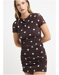 Alice In The Eve - Mila Spot Mesh Mini Dress