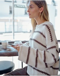 Ceres Life - Lila Oversized Knit Crew