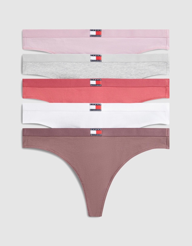 Tommy Hilfiger - 5 Pack Heritage Logo Thongs