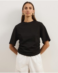 Atmos&Here - Short Sleeve Funnel Neck T-Shirt